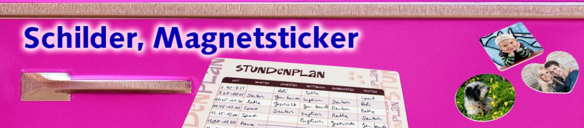 Schilder und Magnetsticker