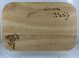 Frühstücksbrett rechteckig mit Lasergravur 