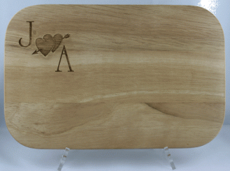 Frühstücksbrett rechteckig mit Lasergravur 