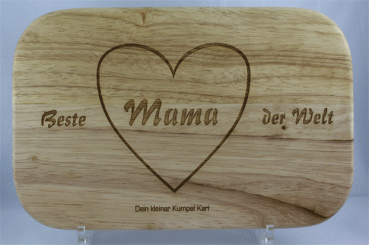 Frühstücksbrett rechteckig mit Lasergravur 