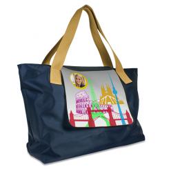 Shopping Bag London blau 