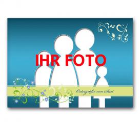 Oster-Puzzle Blaue Blümchen 