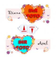 Partnertasse Blumenherz 