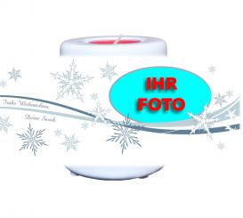 Teelichthalter Eiskristalle 