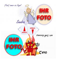 Partnertasse Engelchen und Teufelchen 