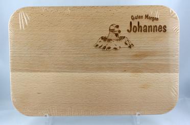 Frühstücksbrett rechteckig mit Lasergravur 