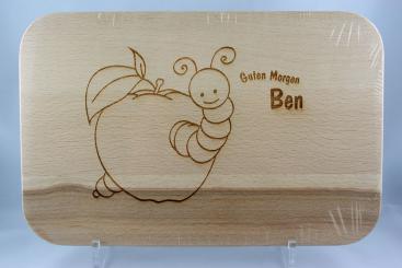 Frühstücksbrett rechteckig mit Lasergravur 