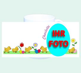 Fototasse Kükenrennen 