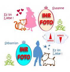 Partnertasse Scherenschnitt 