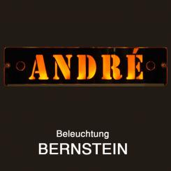 Truckerschild 450 x 100 mm Bernsteinfarben beleuchtet bernstein