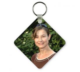 Kunststoff-Schlüsselanhänger quadratisch 