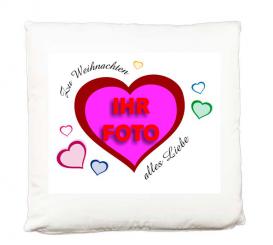 Kissen Vögel im Schnee 